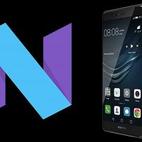 Simbolo dell'aggiornamento Android 7.0 Nougat e e Huawei P9
